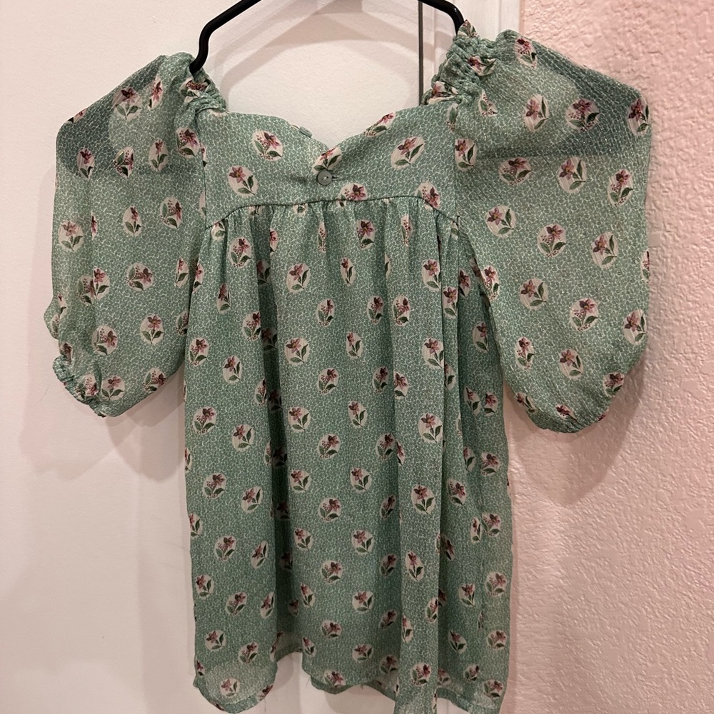 Zara girls green dress
